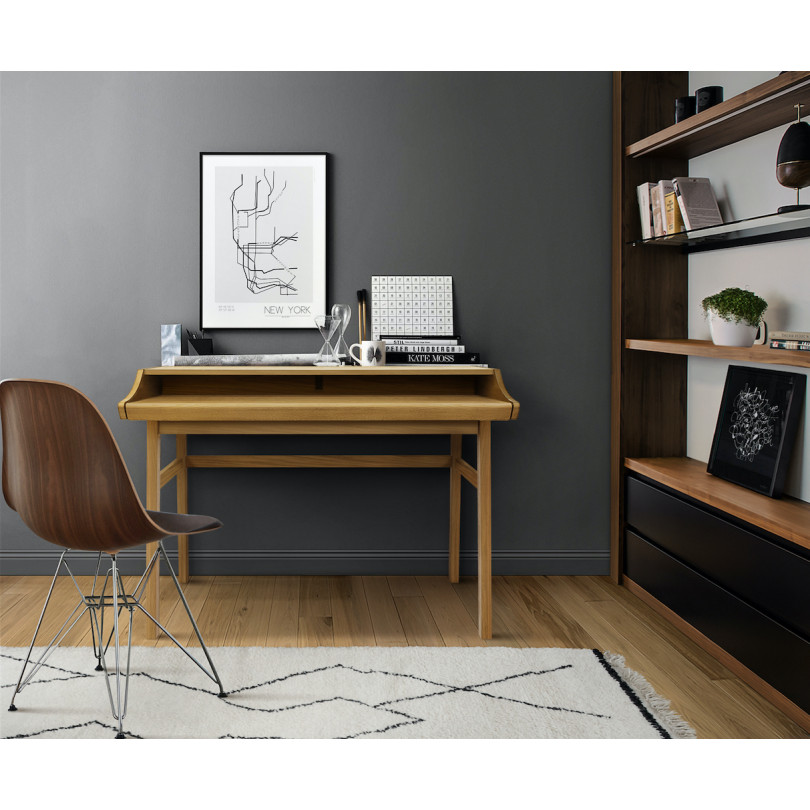 Письменный стол Carterd desk Oak Красивый письменный стол из дуба с выдвижной рабочей поверхностью WOODMAN