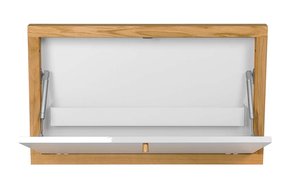 Стол настенный откидной Brenta Wall Desk White Компактный настенный стол с откидной столешницей WOODMAN