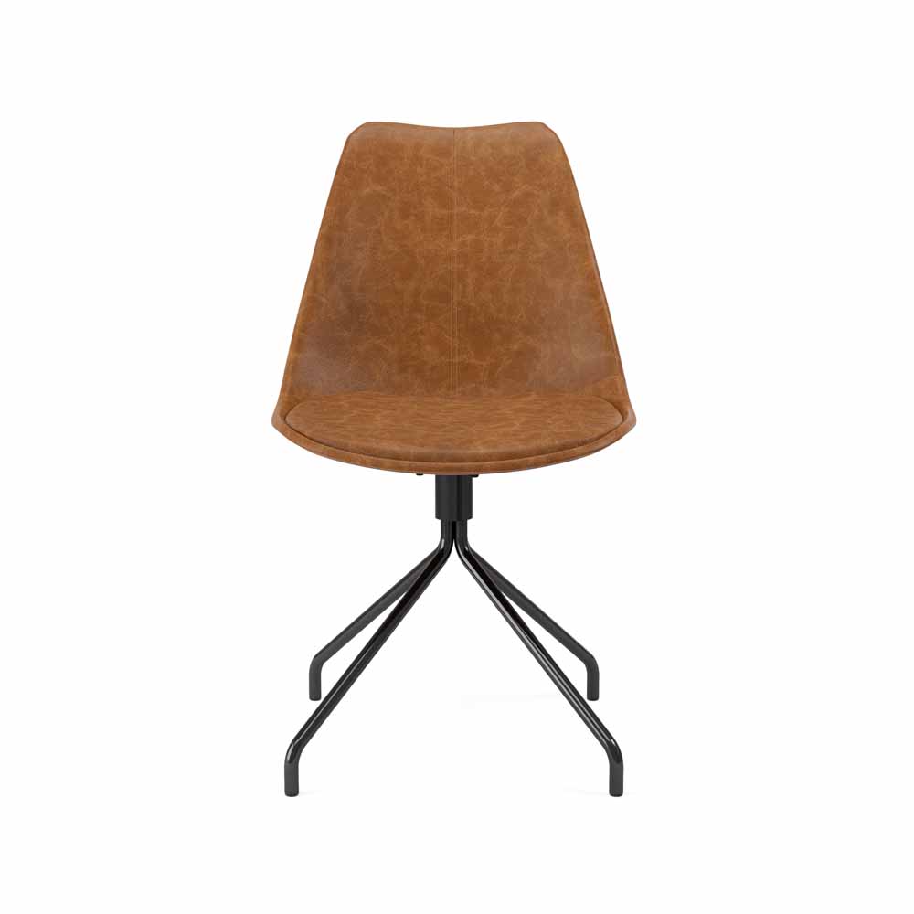 Стул Gina Ego коричневый/чёрный Мягкий стул с ножками из металла TENZO