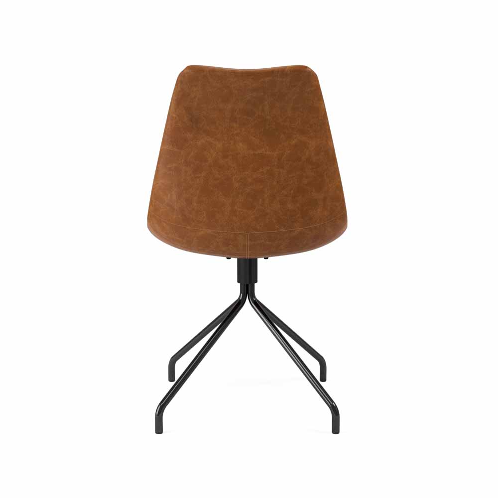 Стул Gina Ego коричневый/чёрный Мягкий стул с ножками из металла TENZO