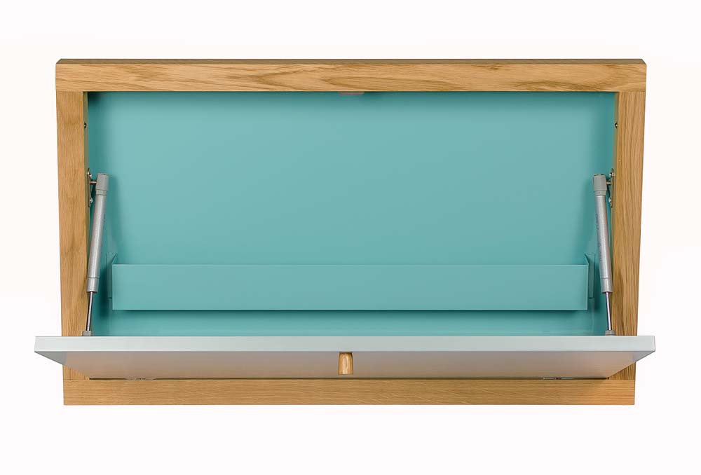 Стол настенный откидной Brenta Wall Desk Blue Компактный настенный стол с откидной столешницей WOODMAN